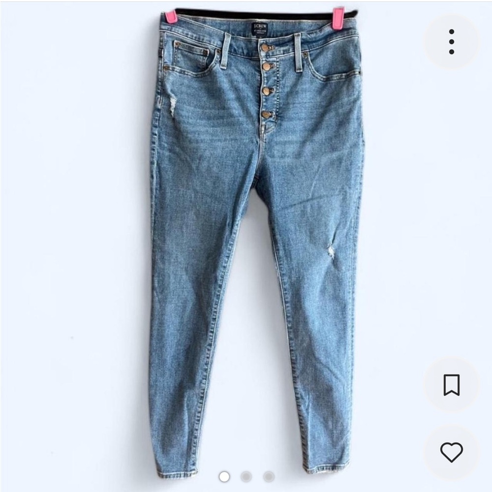 Jcrew 10” Skinny Button Fly Jeans Size Waist 31